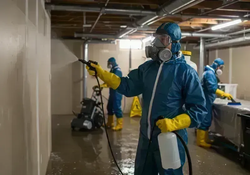 Basement Sanitization and Antimicrobial Treatment process in Belleville, IL